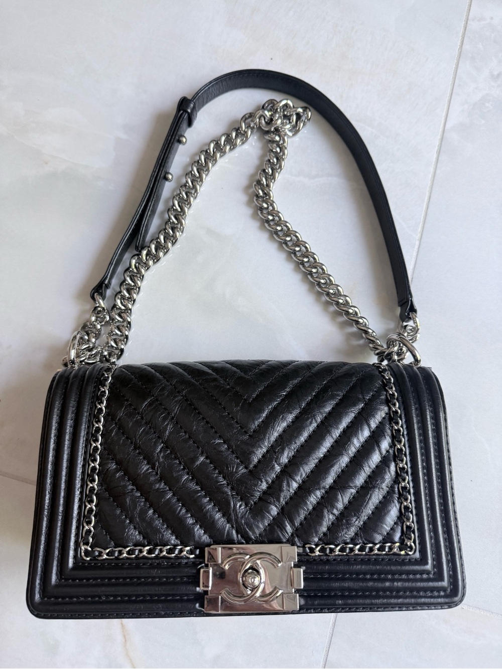 Chanel
Medium Chevron black Jacket Boy Bag